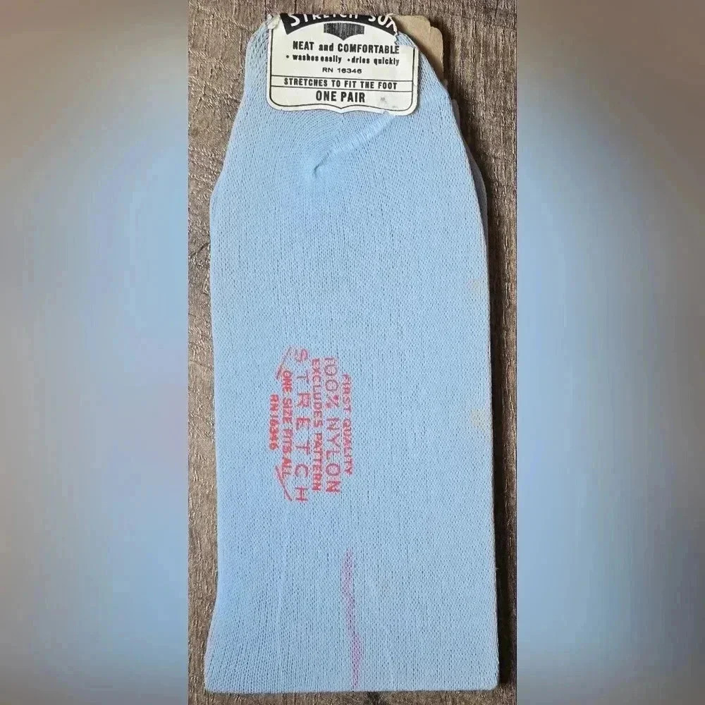 NOS Vintage MCM Men's Nylon Stretch Sox Socks Dead Stock - Picture 2 of 4